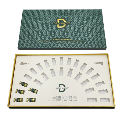 Custom embossing and hot stamping box and lid cosmetic gift pacakging paper box with 30 slots trays