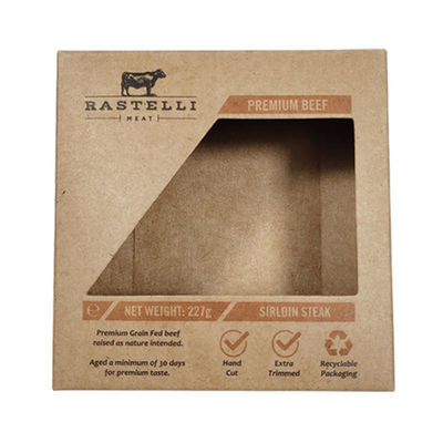 Custom Food Packaging Box with CMYK 4 Color Printing Recycled Materials and Custom Size for Nuts Jerky Biscuits Candy