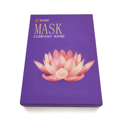 Customized Luxury Art Paper Face Mask Packaging Box with Bump Printing and Cuboid Design
