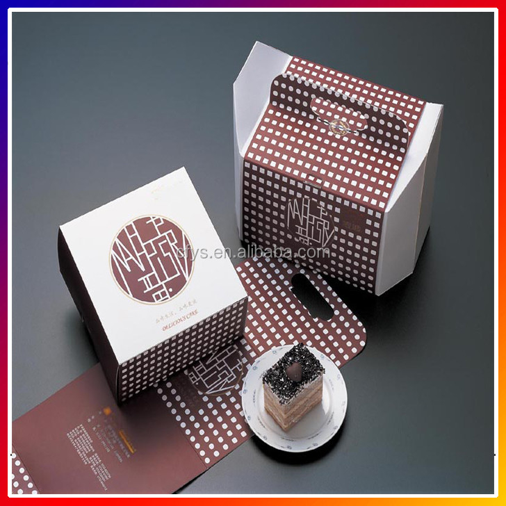 Custom Gift Mini Cake Paper Handle Box for Wedding Celebrations Other Gift Craft