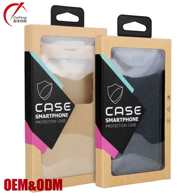 CMYK Electronics Packaging Box Mobile Phone Case Box Packaging With PVC Insert