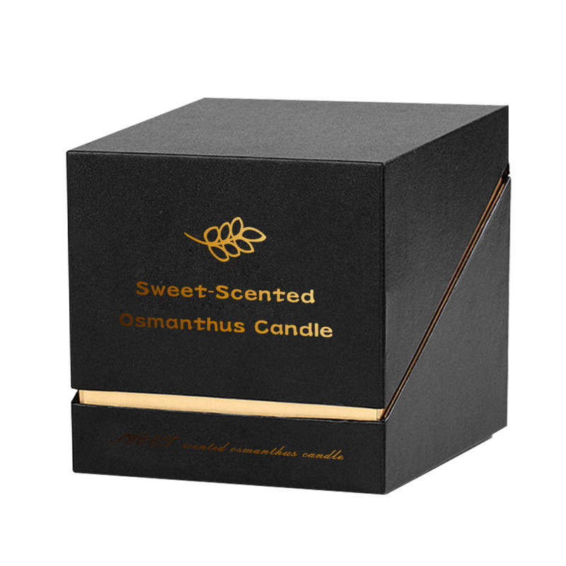 Coated Paper Candle Jar Gift Boxes Custom Logo Luxury Packaging OEM CMYK Empty Paper Box