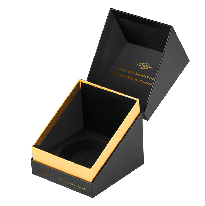 Coated Paper Candle Jar Gift Boxes Custom Logo Luxury Packaging OEM CMYK Empty Paper Box