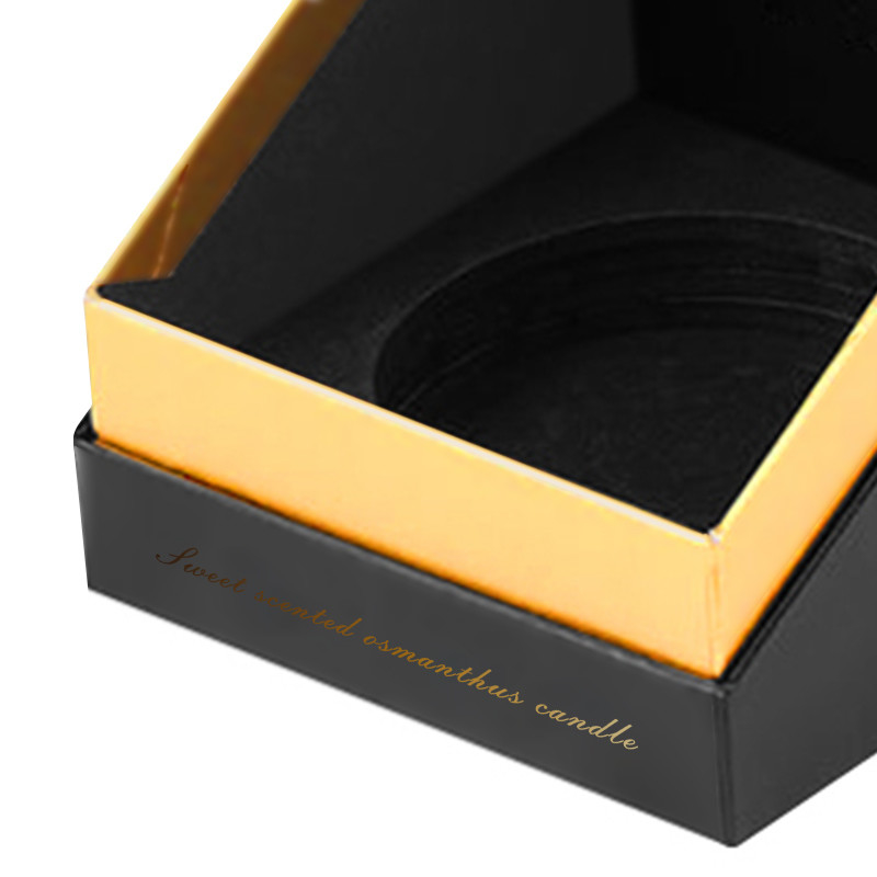 Coated Paper Candle Jar Gift Boxes Custom Logo Luxury Packaging OEM CMYK Empty Paper Box