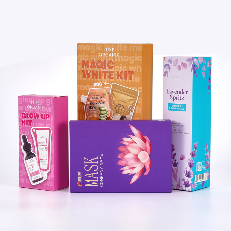 Eco Friendly Cosmetics Bottle Packaging Box Recyclable Custom Skin Care Packaging Box