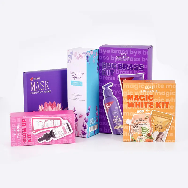 Wholesale Custom Logo Lamination Customize Print Folding Cosmetic Paper Boxes Packaging