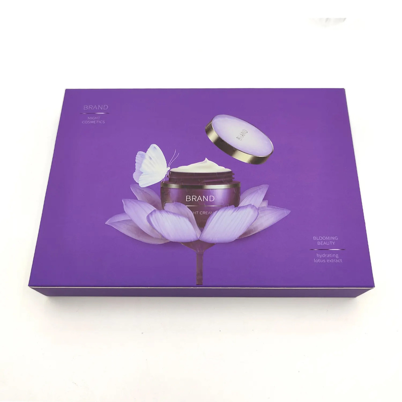 Custom Texture Surface Treatment Folding Carton Packaging Makeup Skincare Packaging Boxes Cosmetic Beauty Box