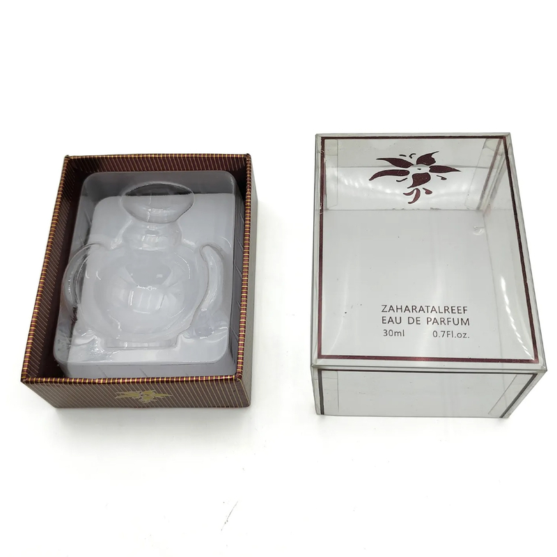 Custom Embossing Perfume Packaging Plastic Lid Paper Base PVC Insert Shipping-Elegant Various Perfume Packaging Options