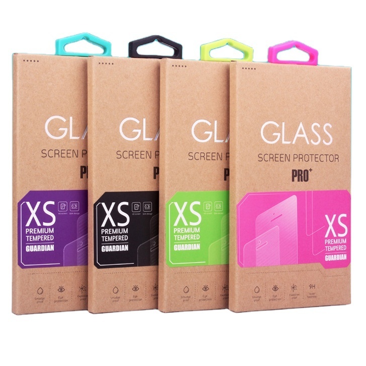 Custom Retail Screen Protector Packaging Box with 4-color Printing and Recycled Materials for Tempered Glass Film
