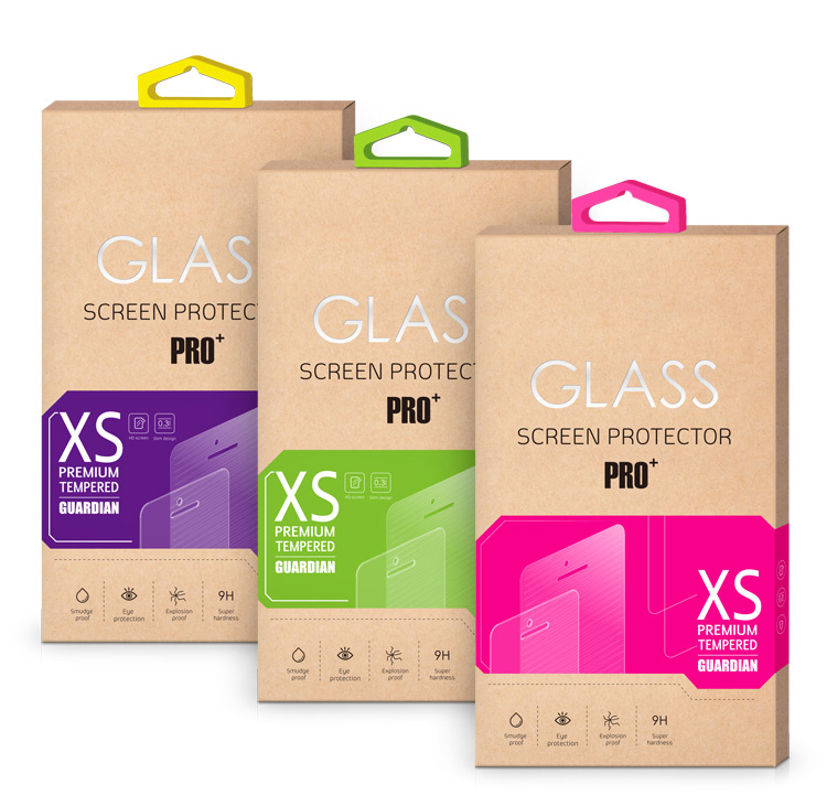 Custom Retail Screen Protector Packaging Box with 4-color Printing and Recycled Materials for Tempered Glass Film