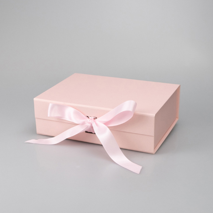 Customizable Ribbon Folding Cardboard Magnetic Gift Box with Recycled Materials for Craft and Gifts