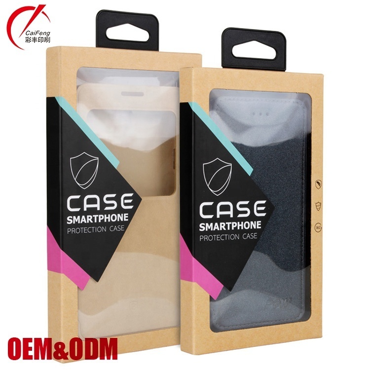 Custom Logo Print High Quality Phone Case Box with PVC Insert 171x95x16 mm Packaging Box