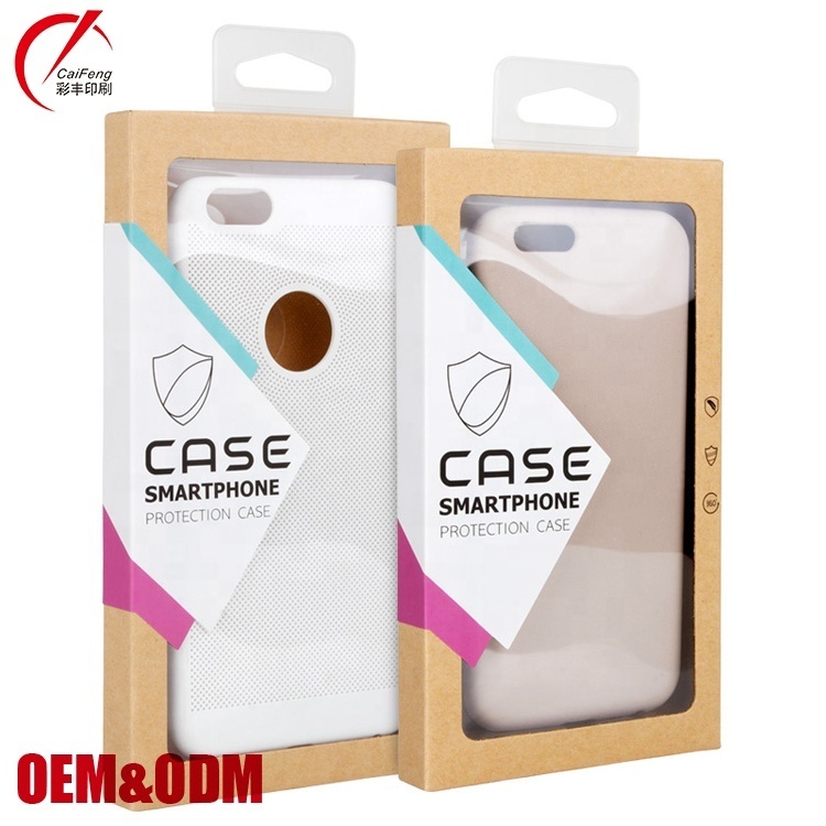 Custom Logo Print High Quality Phone Case Box with PVC Insert 171x95x16 mm Packaging Box
