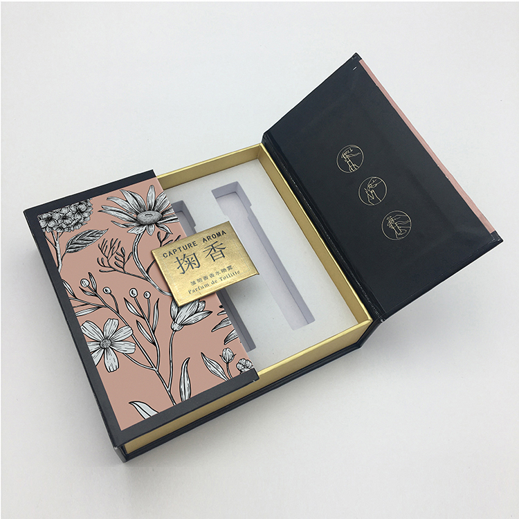 Custom Luxury Cosmetic Packaging Box with CMYK 4 Color Offset Printing and Recycled Materials for Perfume Bottle Box