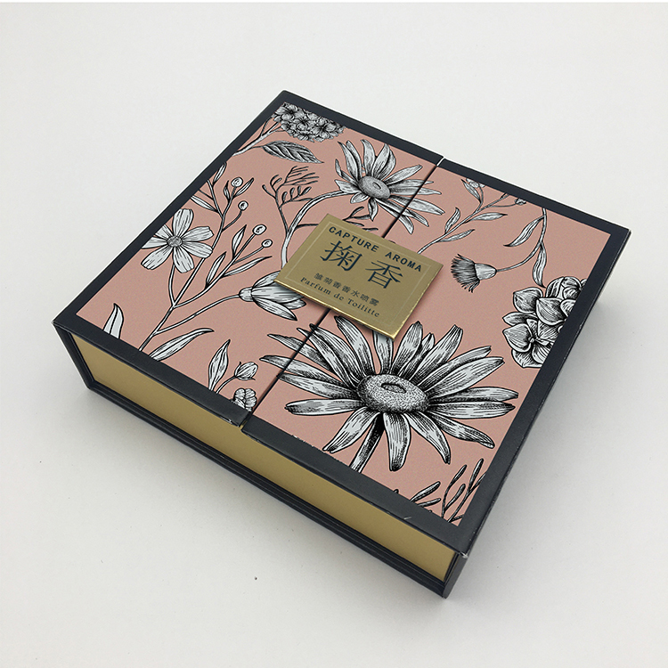 Custom Luxury Cosmetic Packaging Box with CMYK 4 Color Offset Printing and Recycled Materials for Perfume Bottle Box