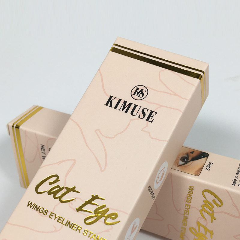 Custom Hot Stamping Gold Box Luxury Cosmetic Lotion Box with 4-color Printing and 350g Paperboard