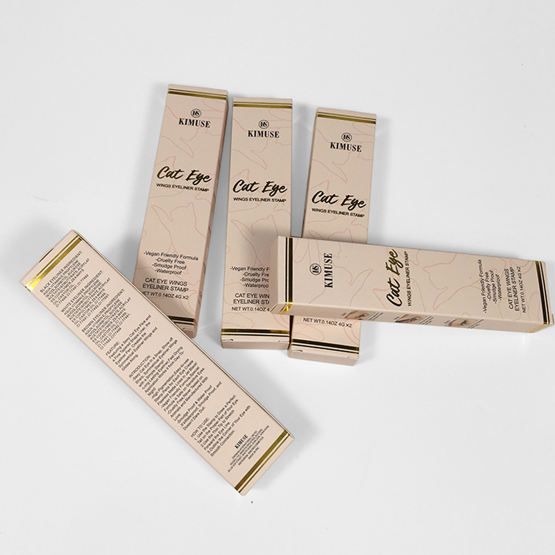Custom Hot Stamping Gold Box Luxury Cosmetic Lotion Box with 4-color Printing and 350g Paperboard