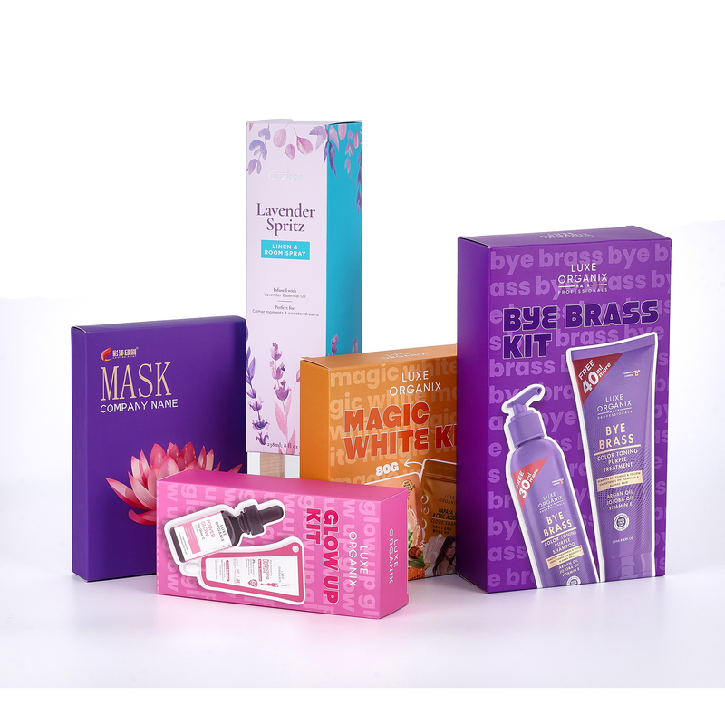 Custom Cosmetic Packaging Box with 4-color Printing and 4c Offset Printing for Skincare Products