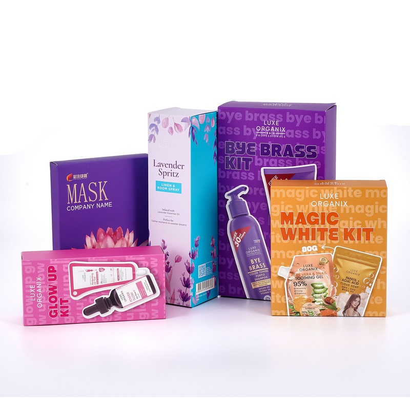Custom Cosmetic Packaging Box with 4-color Printing and 4c Offset Printing for Skincare Products