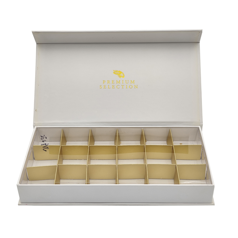 Custom Size Luxury Chocolate Box with Food Grade Paperboard and Cuboid Shape for Gift Packaging