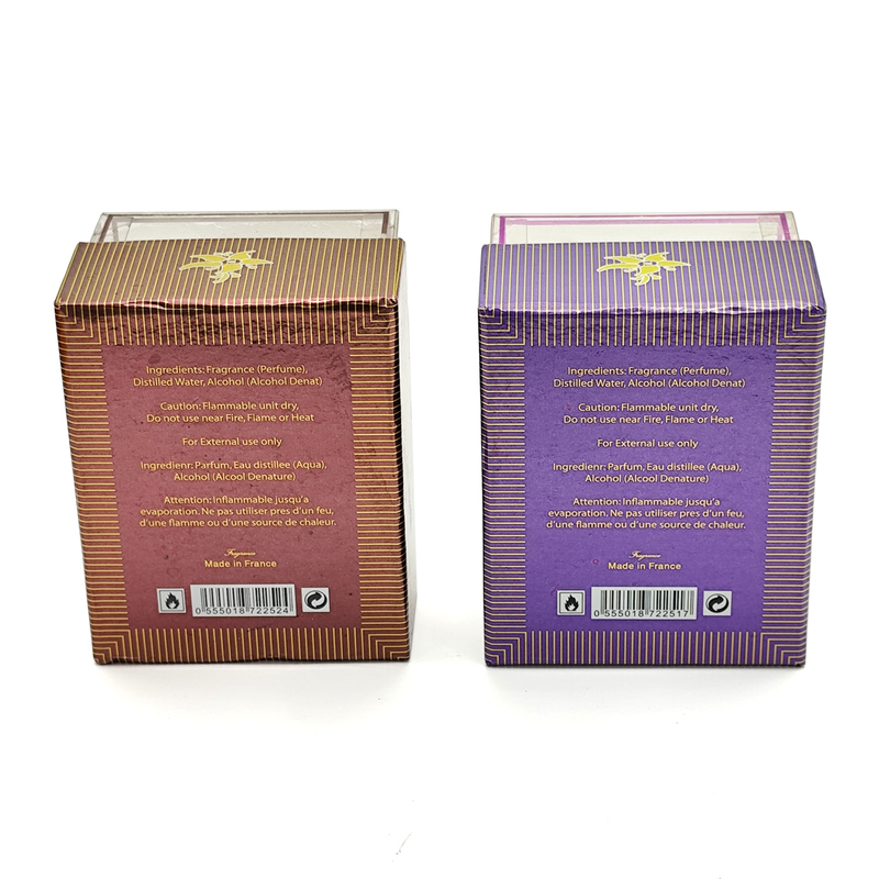 Custom Logo Printing Perfume Display Box with Transparent PVC Cover and Paperboard Material